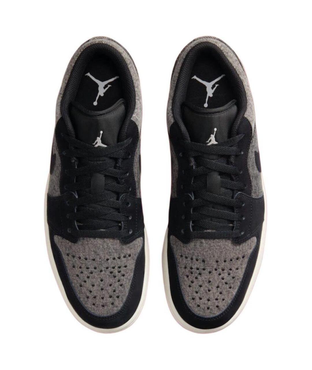 JORDAN Черные текстильные высокие кроссовки / кеды, фото 4