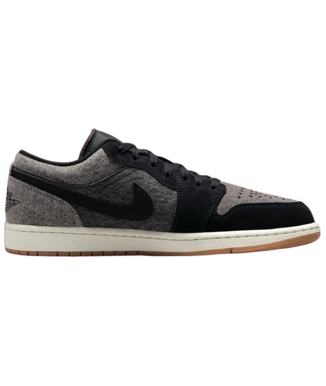 JORDAN Черные текстильные высокие кроссовки / кеды, фото 1