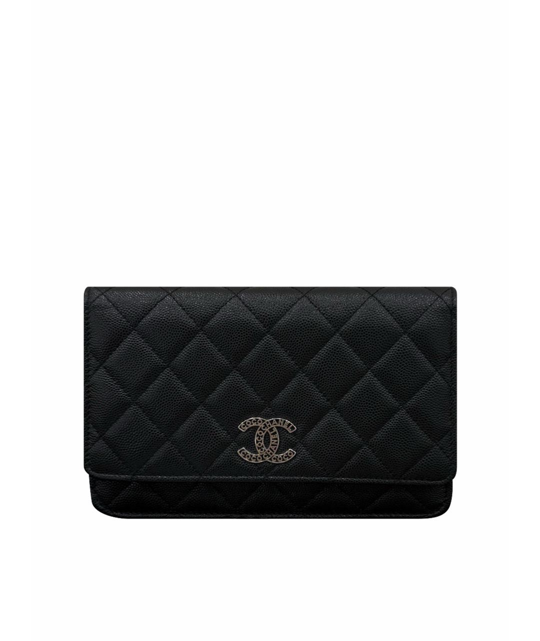 CHANEL Черная кожаная сумка через плечо, фото 1