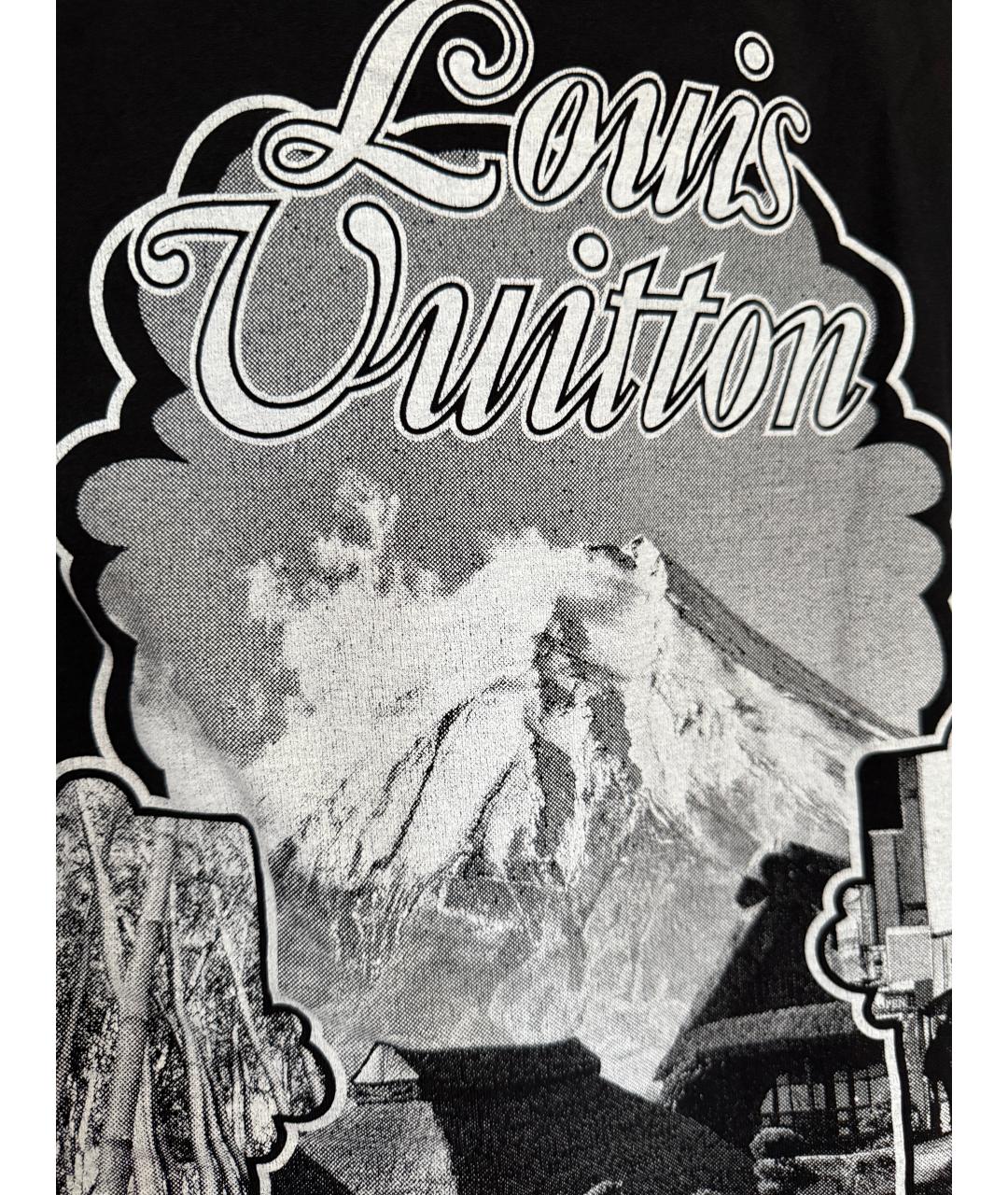 LOUIS VUITTON Черная хлопковая футболка, фото 6