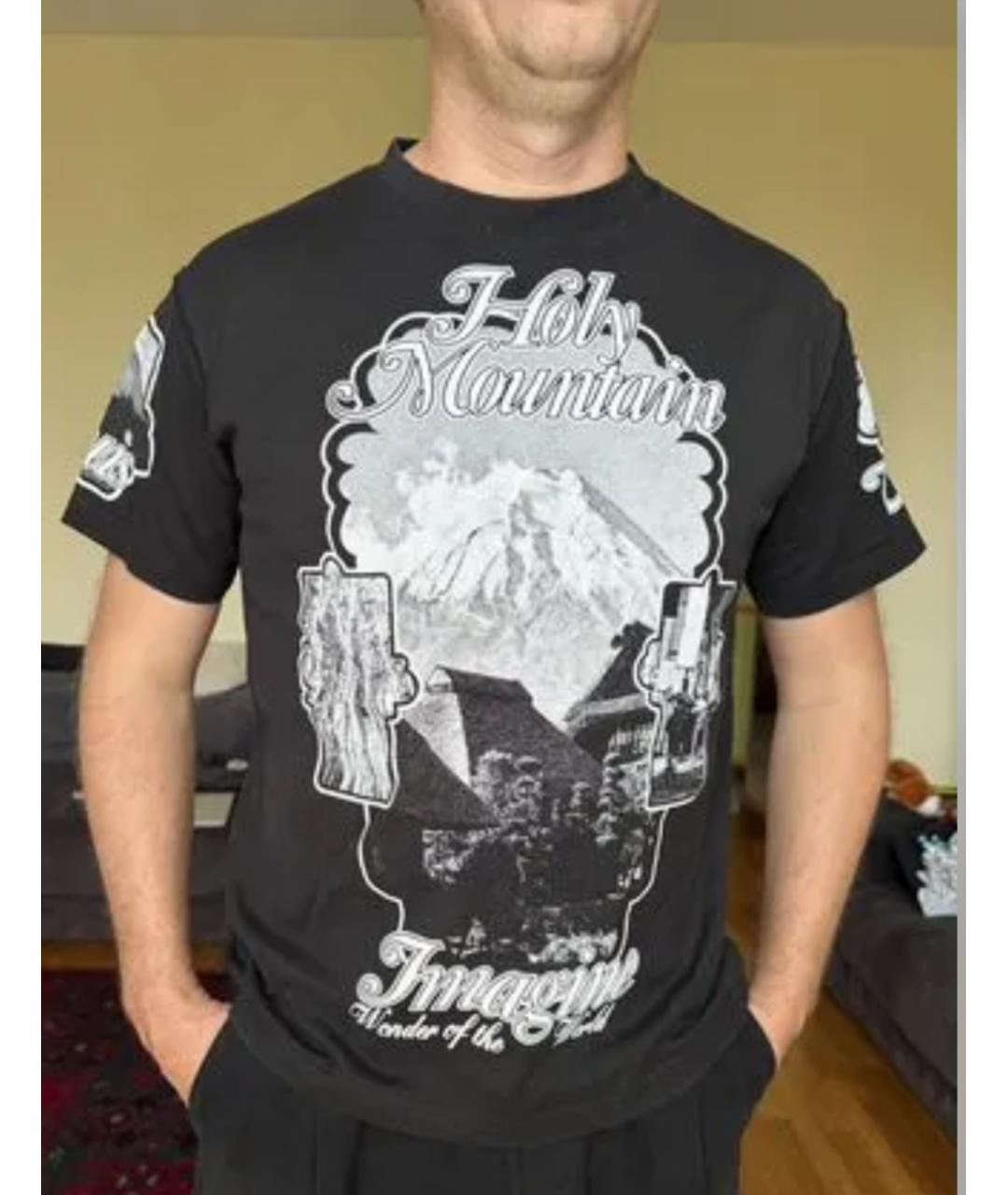 LOUIS VUITTON Черная хлопковая футболка, фото 2