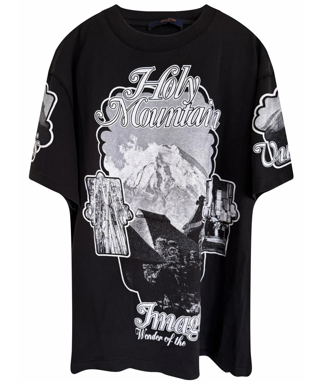 LOUIS VUITTON Черная хлопковая футболка, фото 1