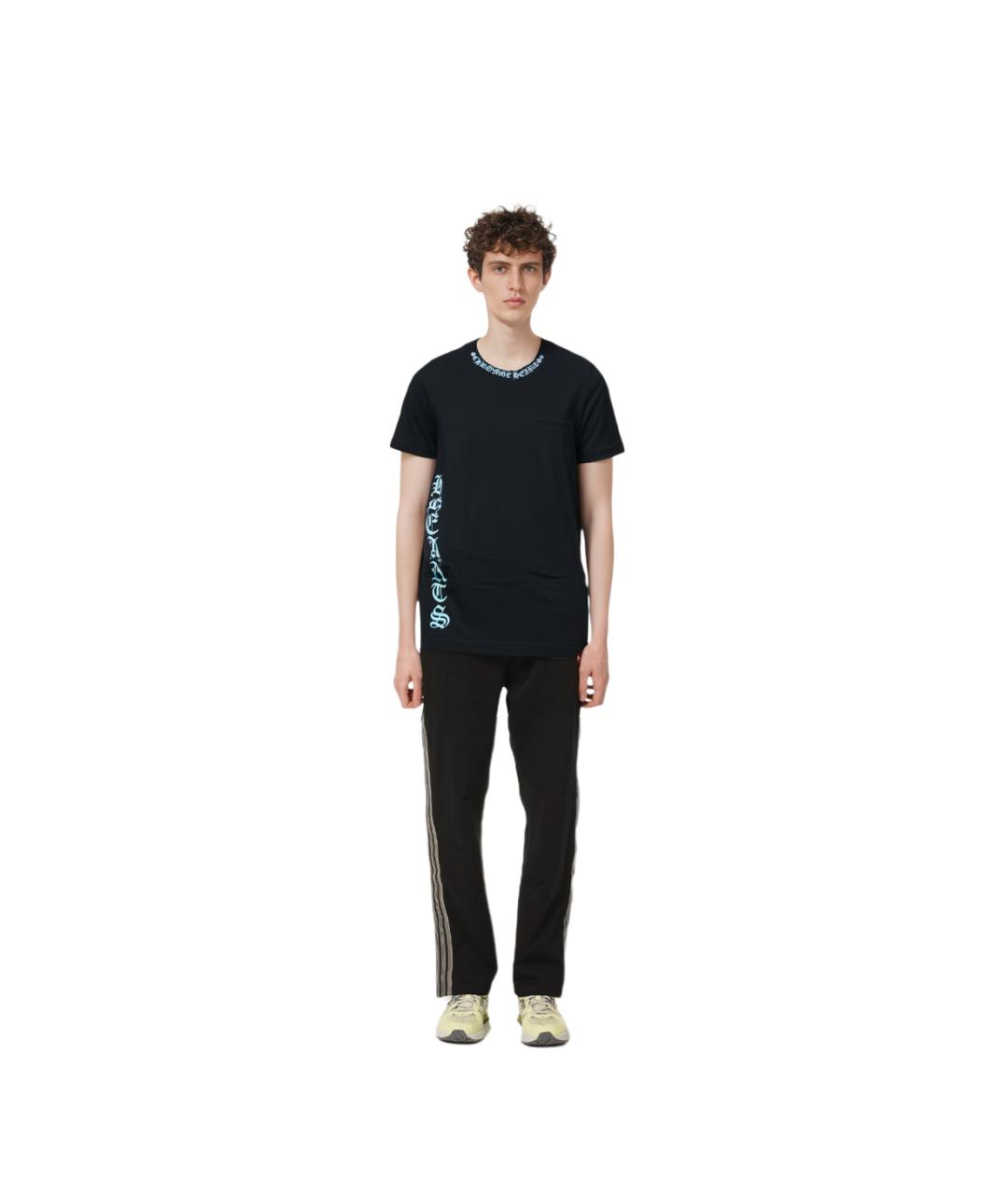 CHROME HEARTS Черная хлопковая футболка, фото 3