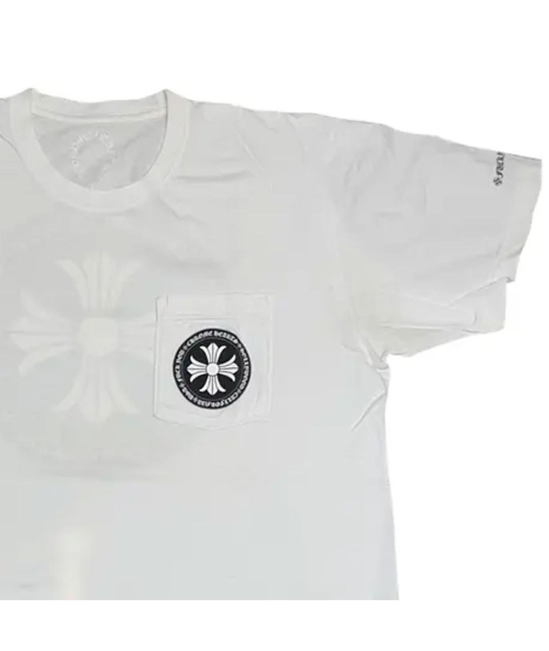 CHROME HEARTS Белая хлопковая футболка, фото 4