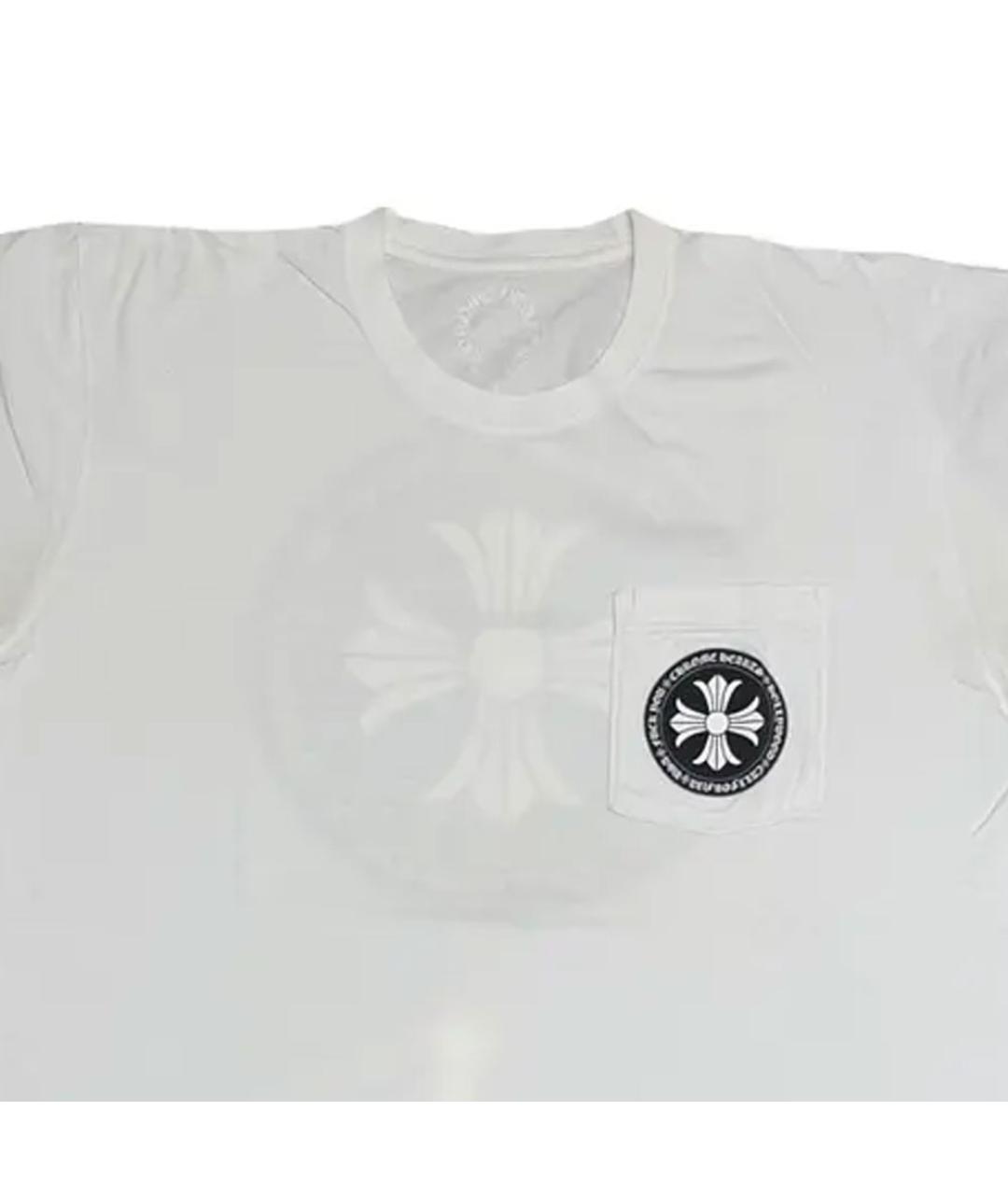 CHROME HEARTS Белая хлопковая футболка, фото 5
