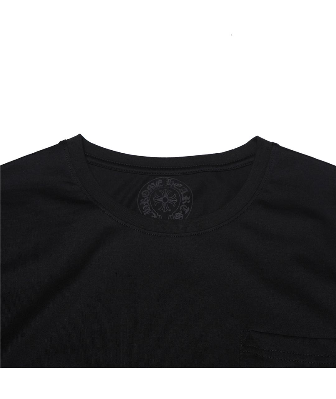 CHROME HEARTS Черная хлопковая футболка, фото 3