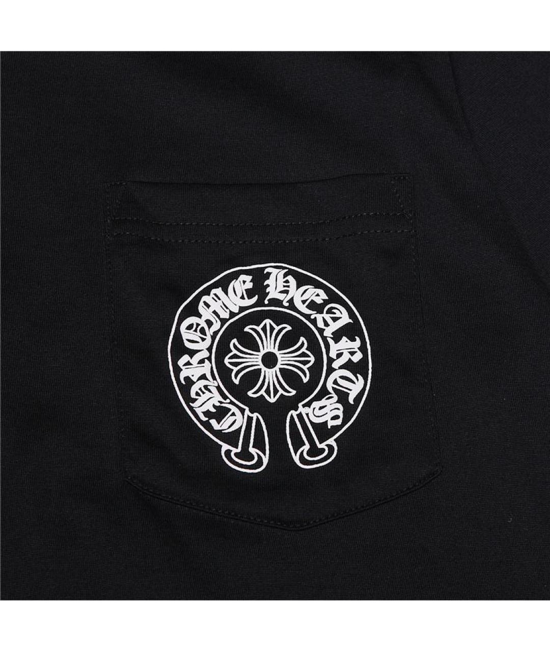 CHROME HEARTS Черная хлопковая футболка, фото 5