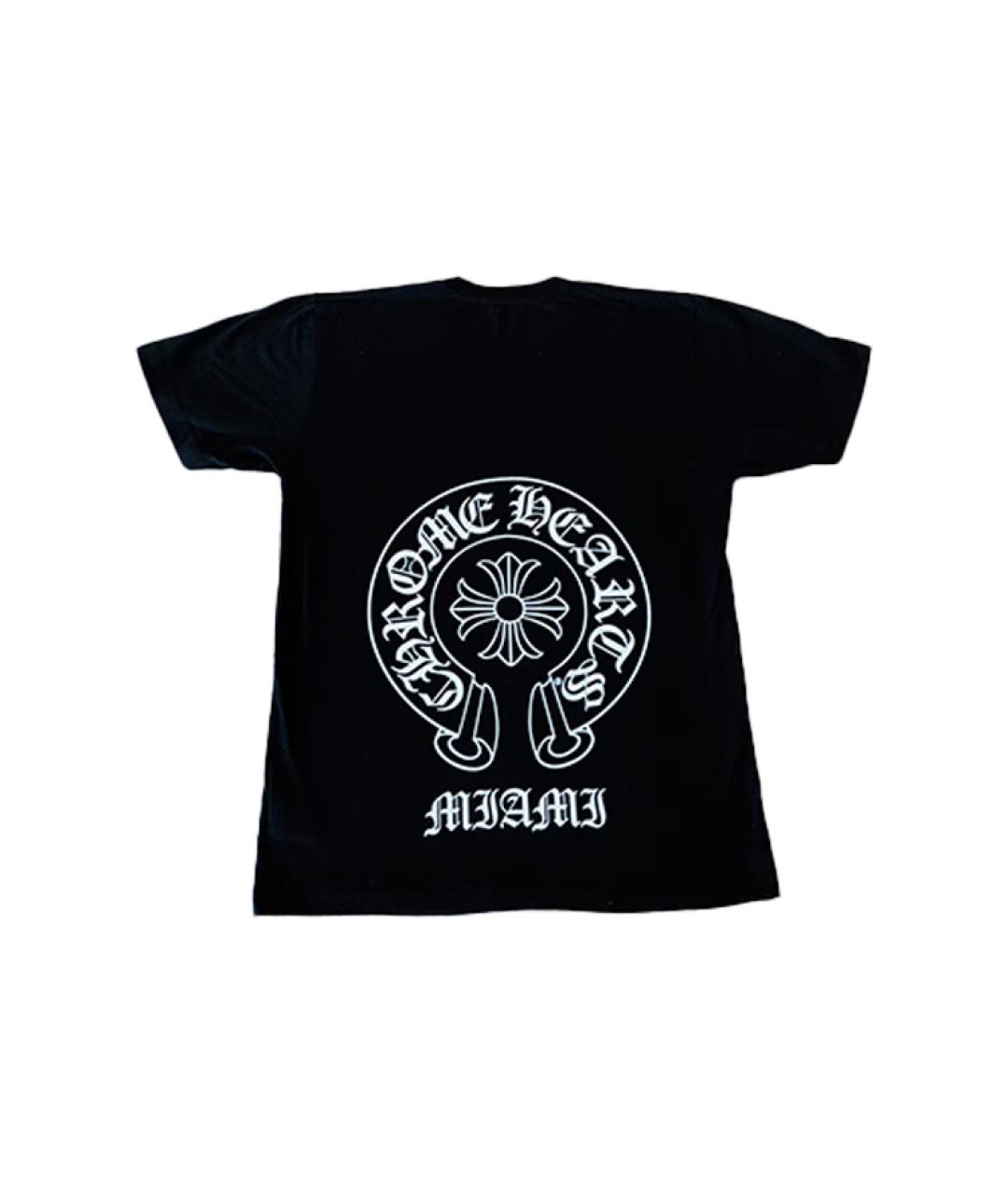 CHROME HEARTS Черная хлопковая футболка, фото 2