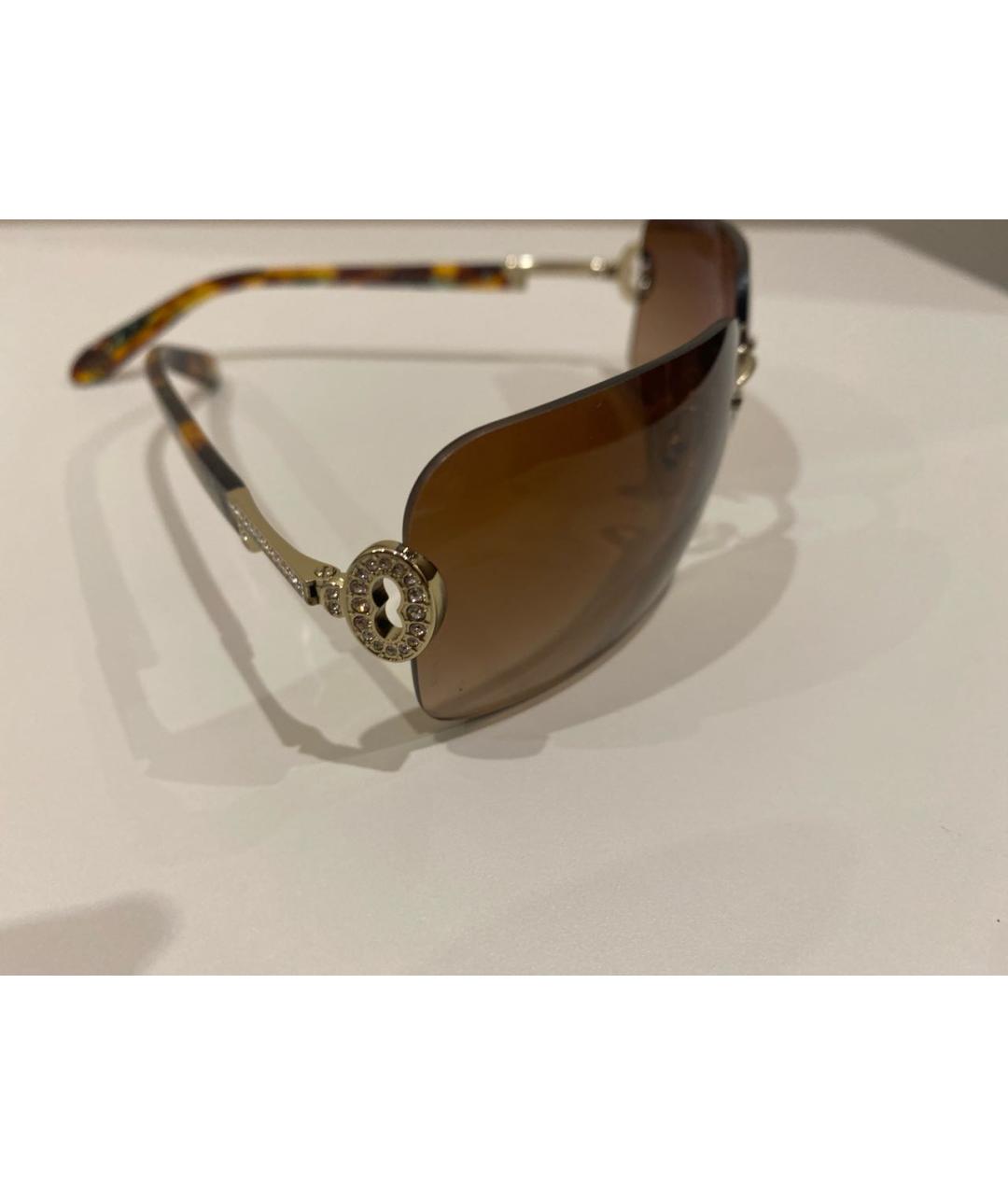 TIFFANY&CO Коричневые металлические солнцезащитные очки, фото 3