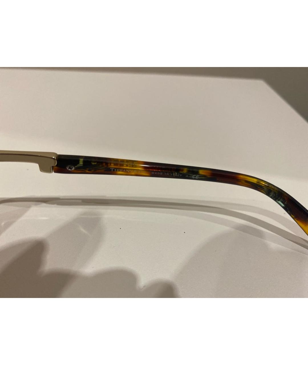 TIFFANY&CO Коричневые металлические солнцезащитные очки, фото 6