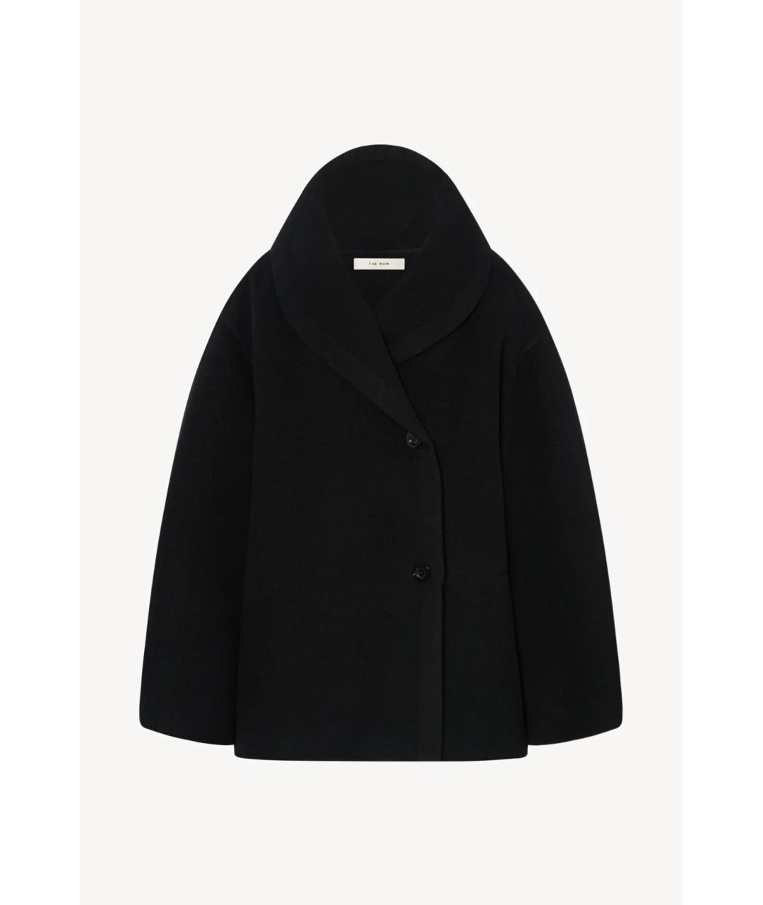 THE ROW Черное шерстяное пальто, фото 6