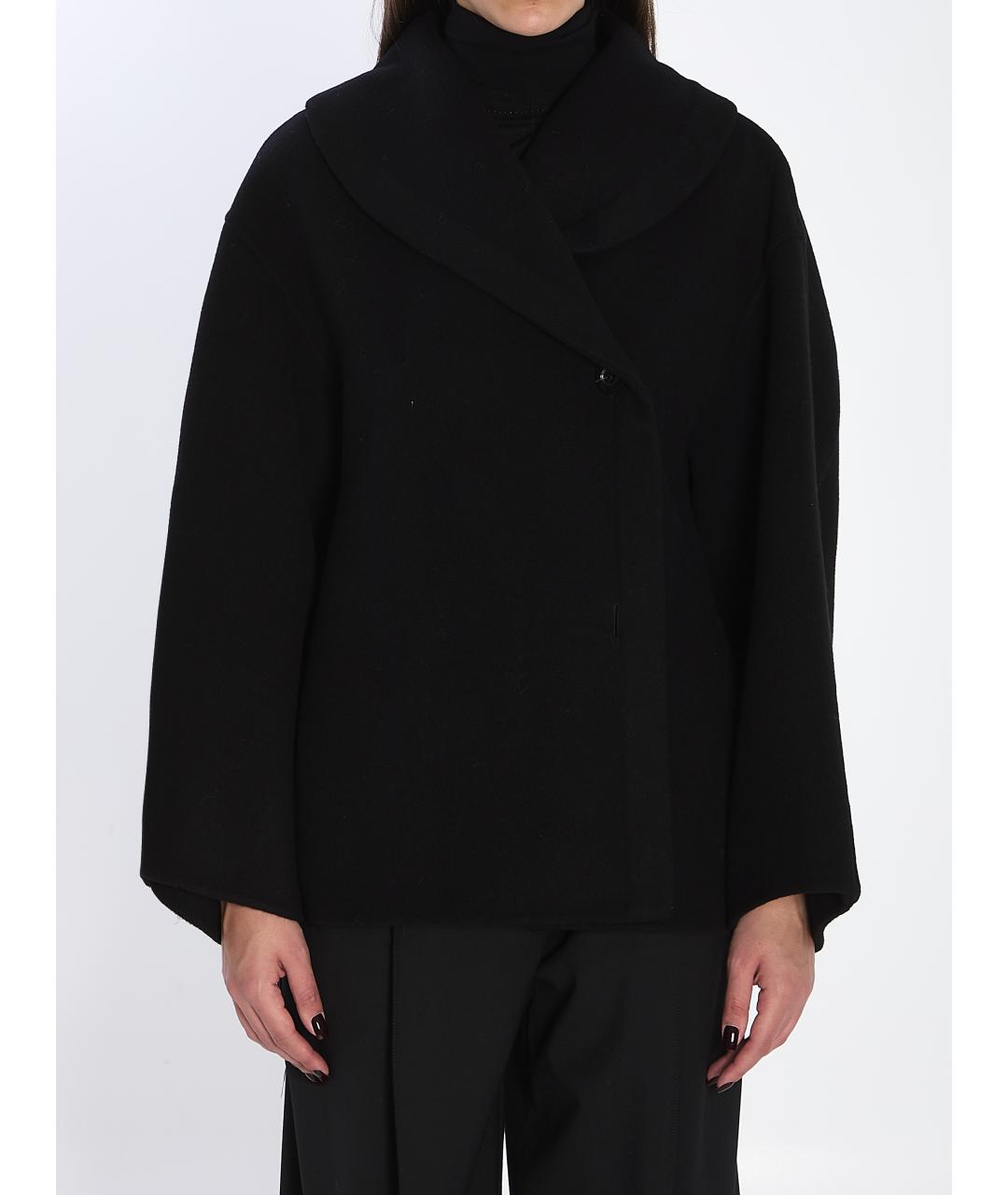 THE ROW Черное шерстяное пальто, фото 2