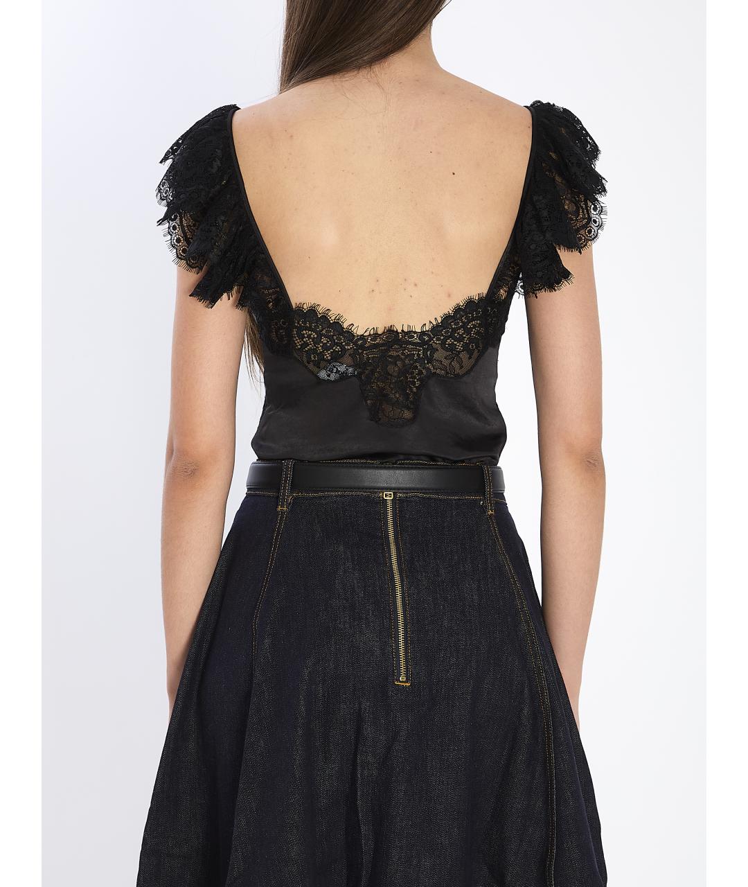 SELF-PORTRAIT Черная полиэстеровая майка, фото 5