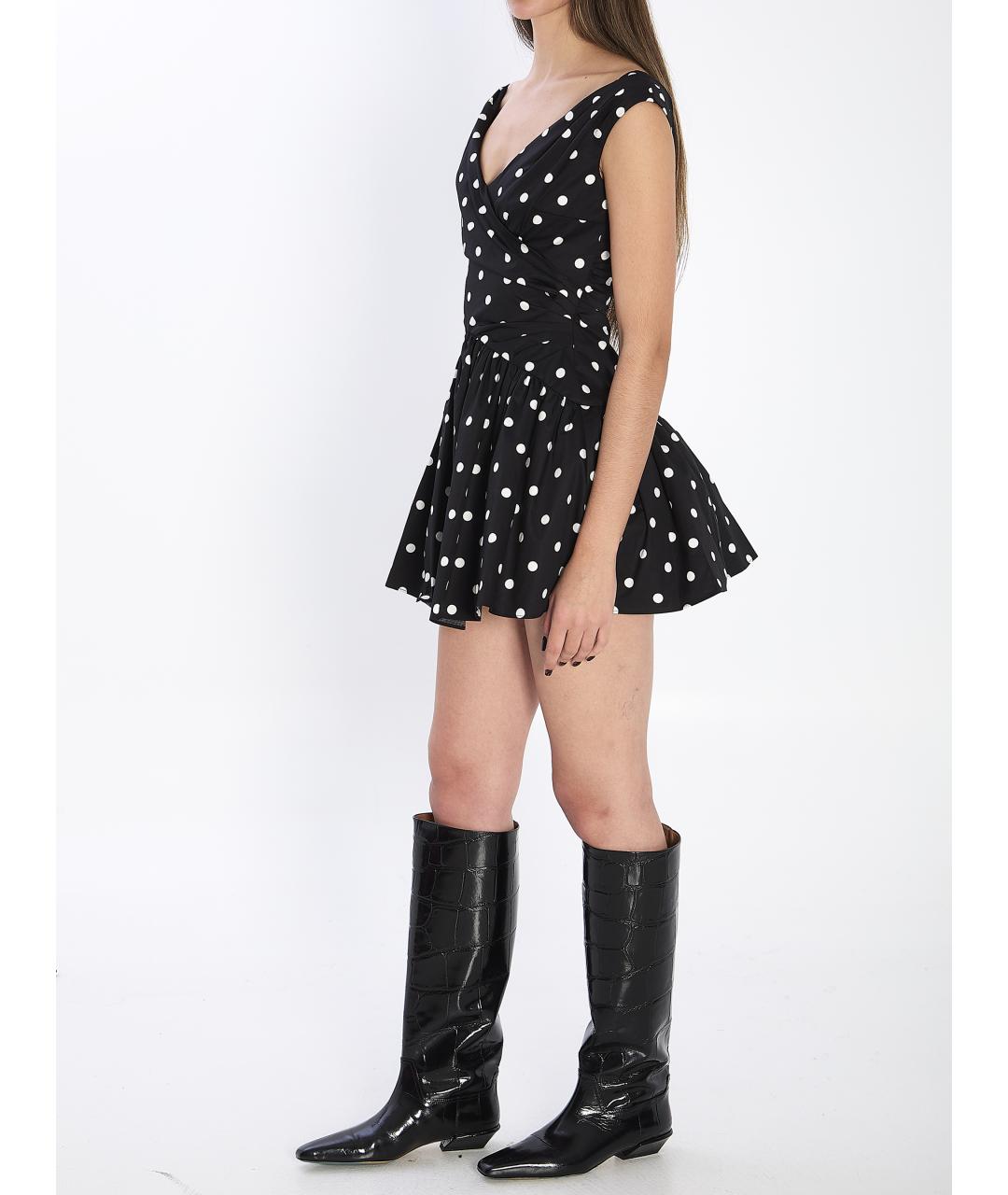 SELF-PORTRAIT Черное хлопковое платье, фото 3