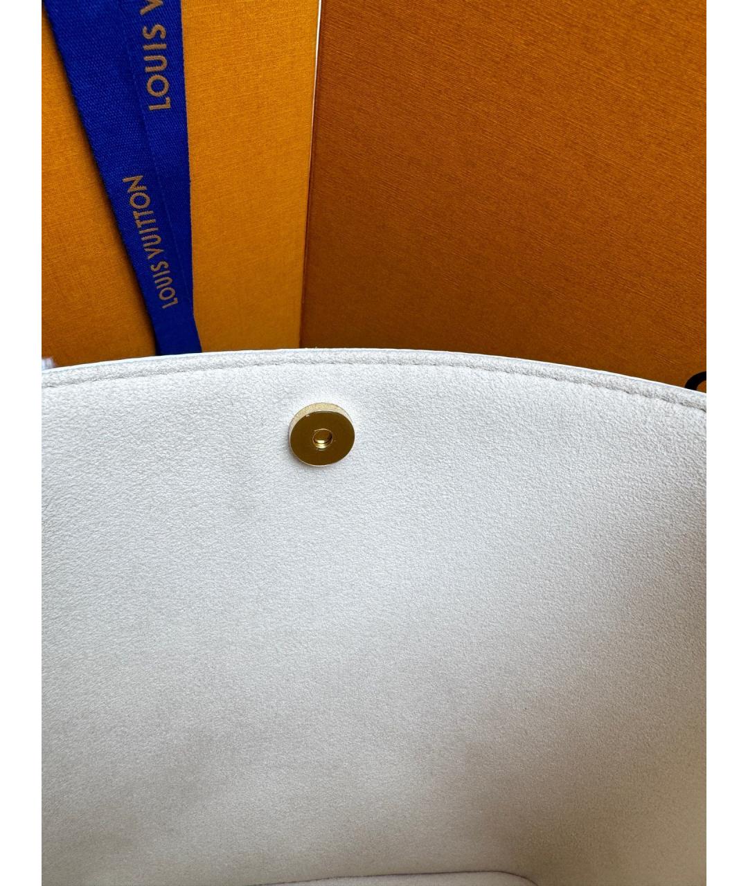 LOUIS VUITTON Белая кожаная сумка через плечо, фото 9