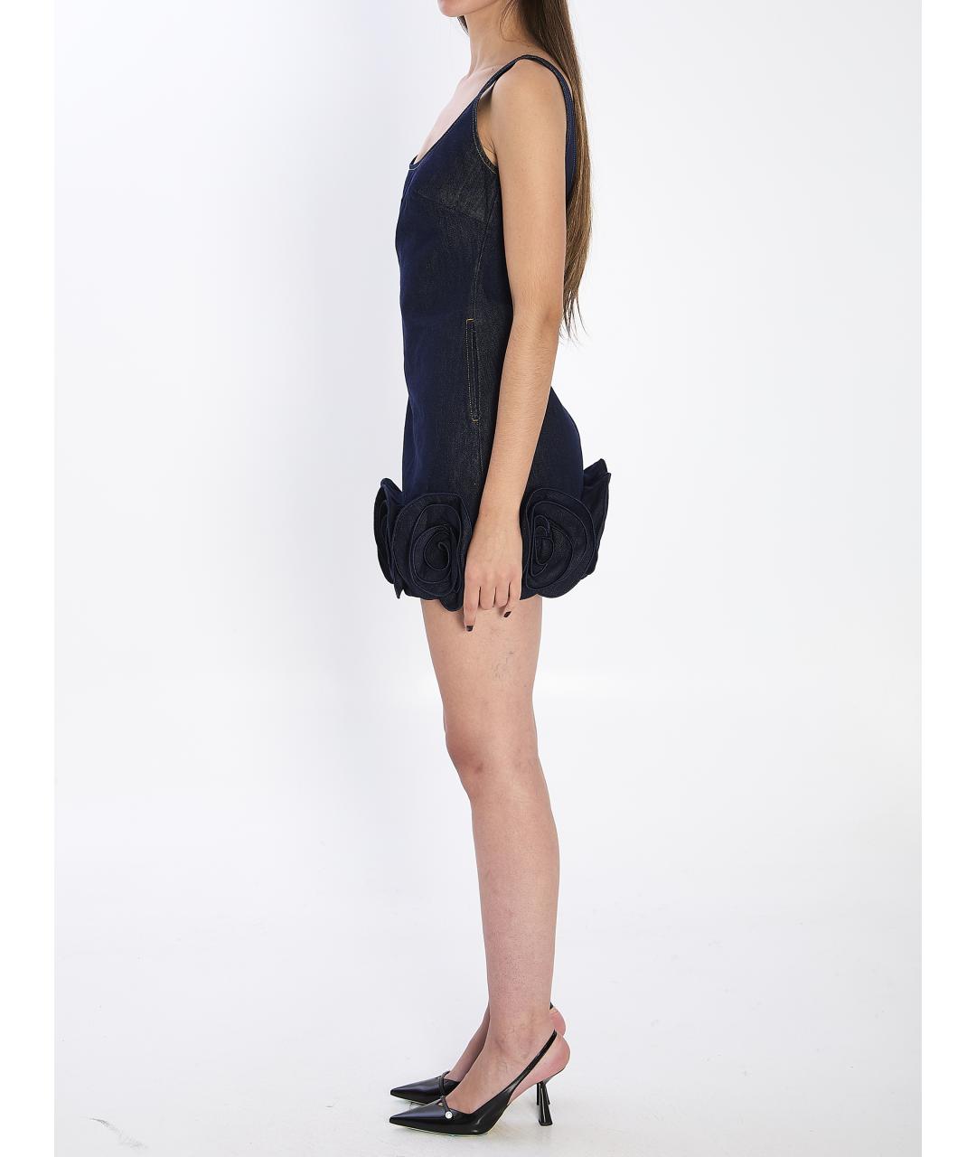 SELF-PORTRAIT Синее хлопковое платье, фото 4