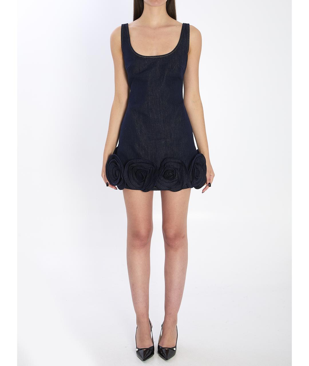 SELF-PORTRAIT Синее хлопковое платье, фото 2