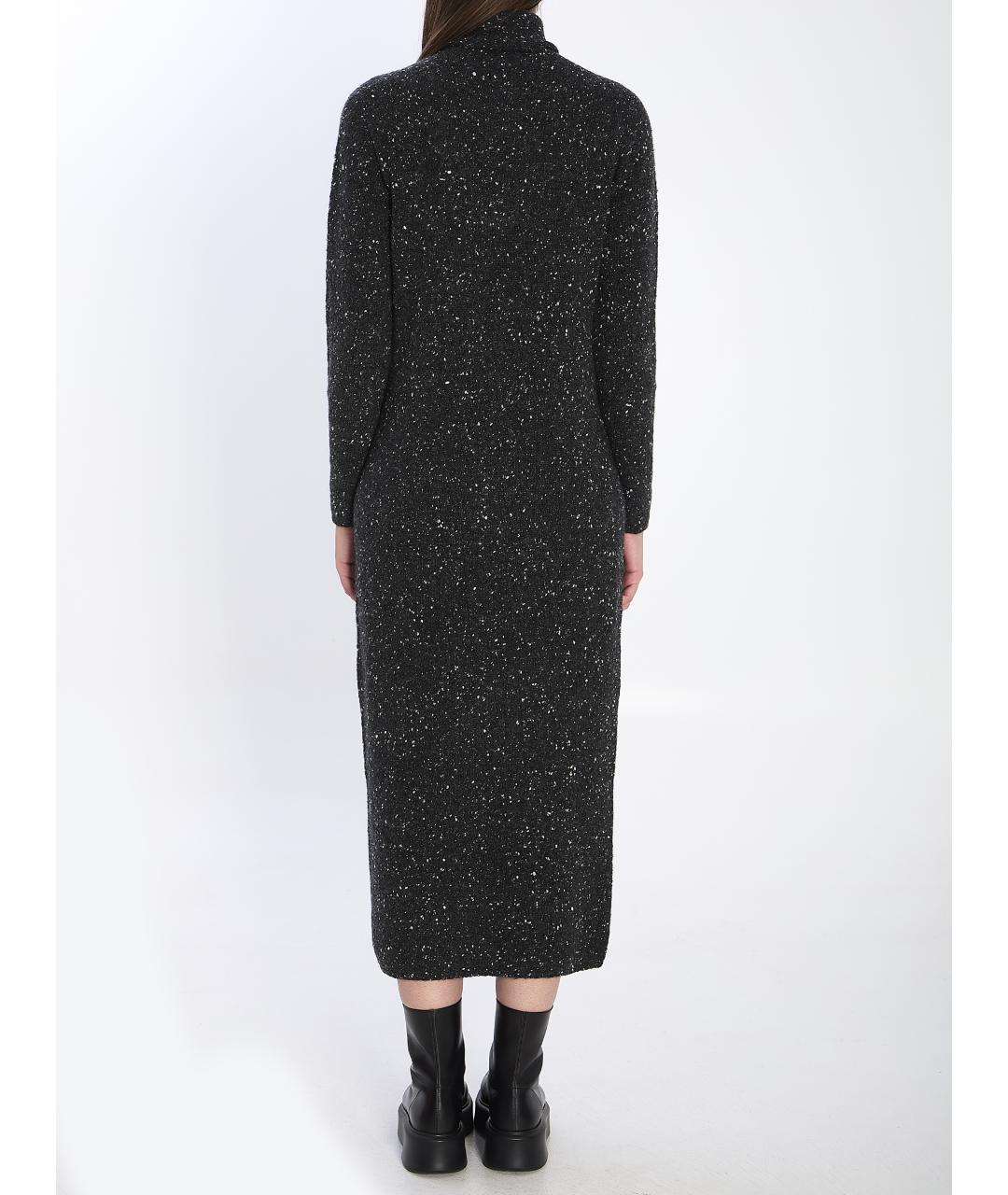 THE ROW Антрацитовое кашемировое повседневное платье, фото 5