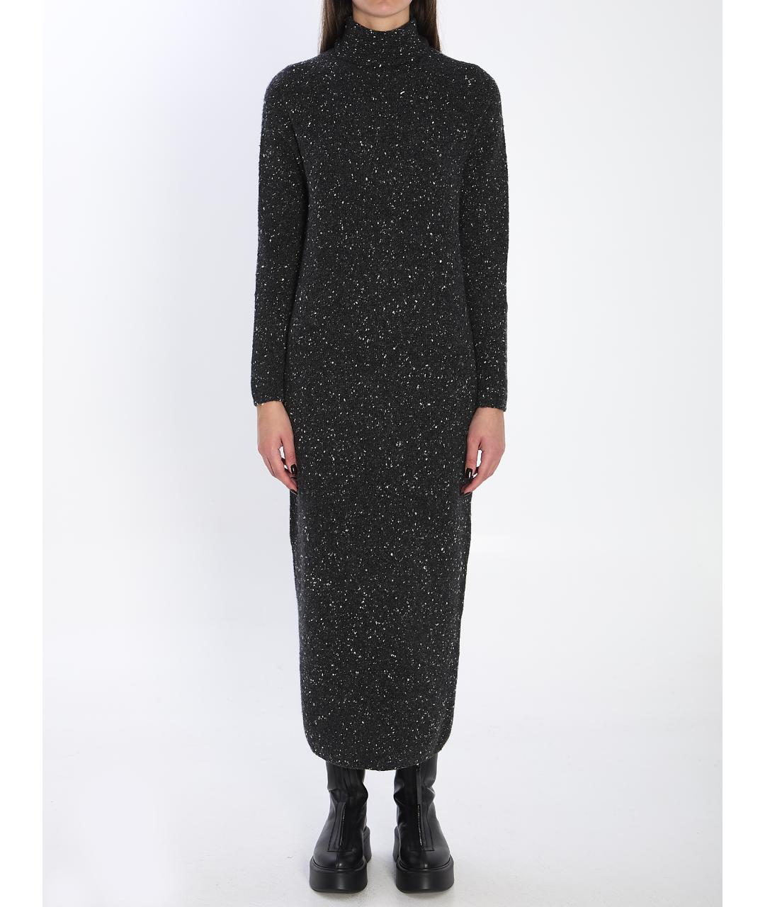 THE ROW Антрацитовое кашемировое повседневное платье, фото 2