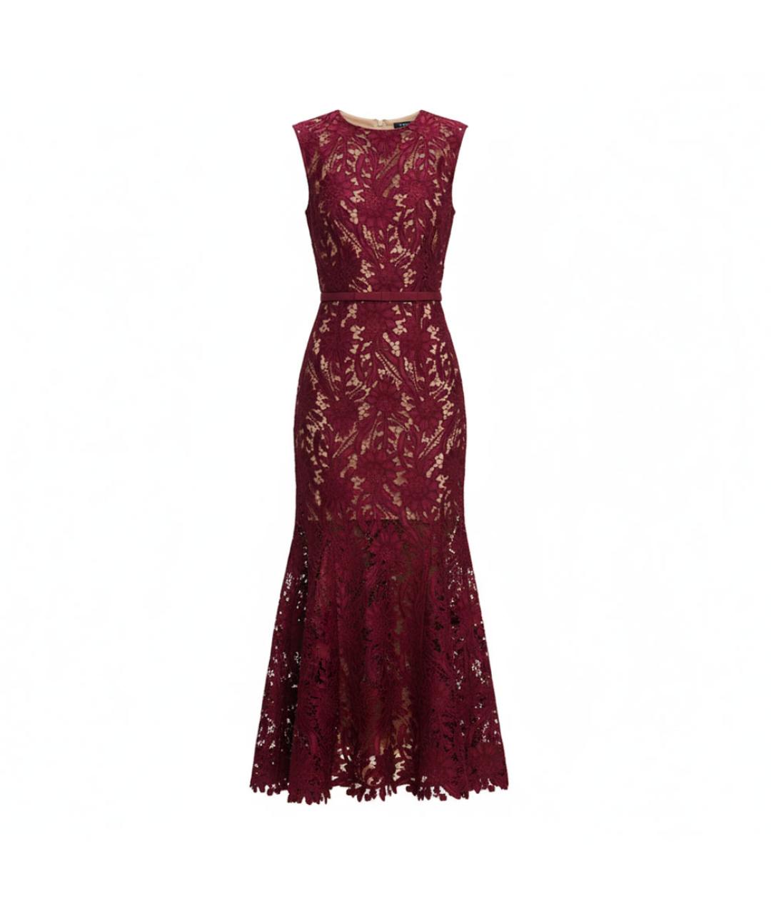 SELF-PORTRAIT Бордовое полиэстеровое вечернее платье, фото 1