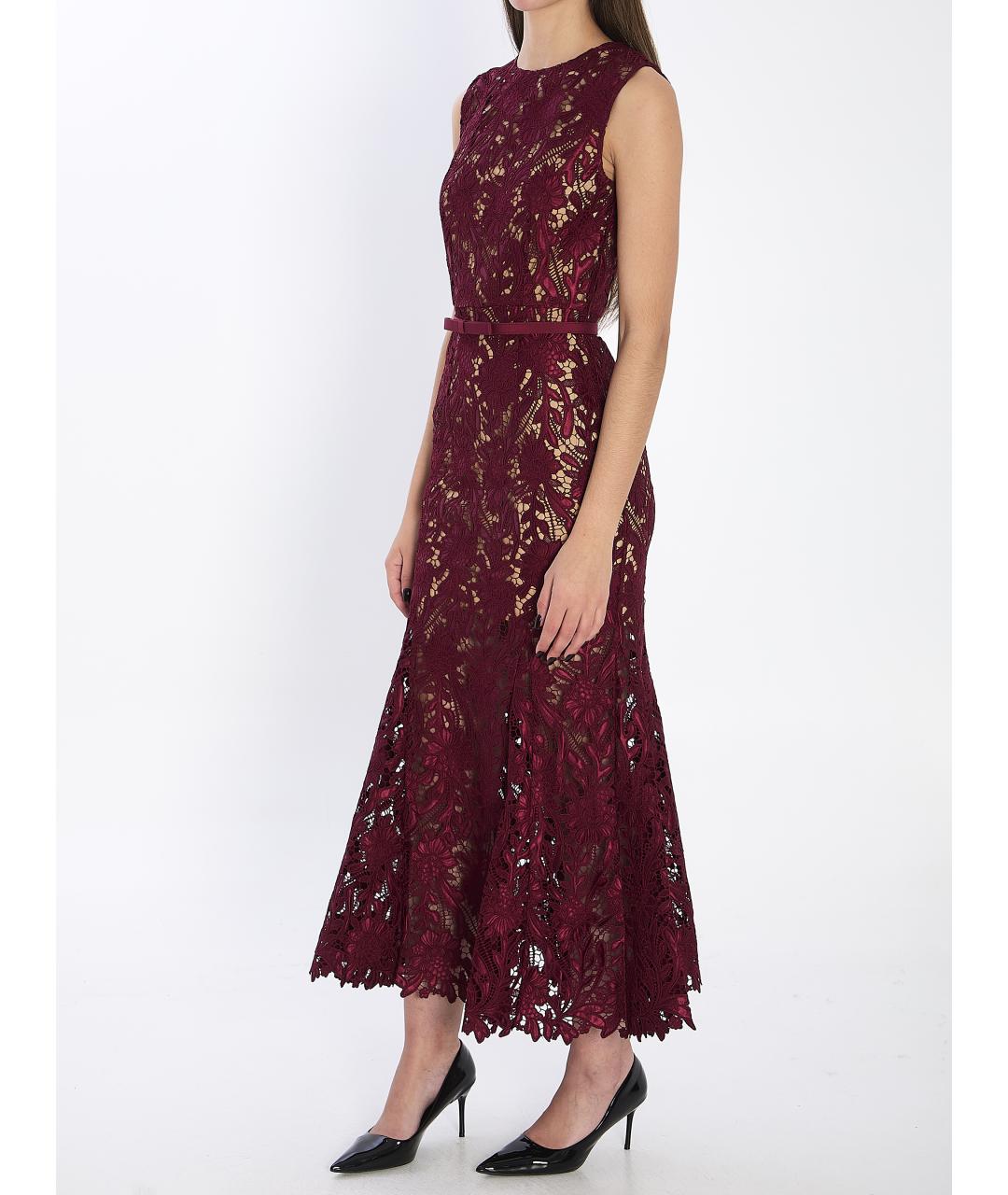 SELF-PORTRAIT Бордовое полиэстеровое вечернее платье, фото 3