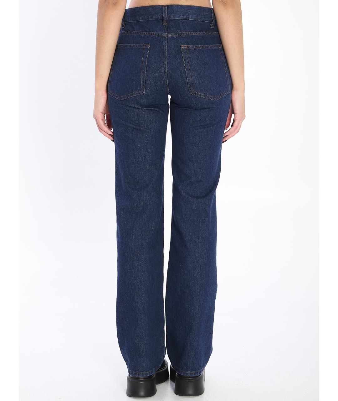 THE ROW Синие хлопковые прямые джинсы, фото 5