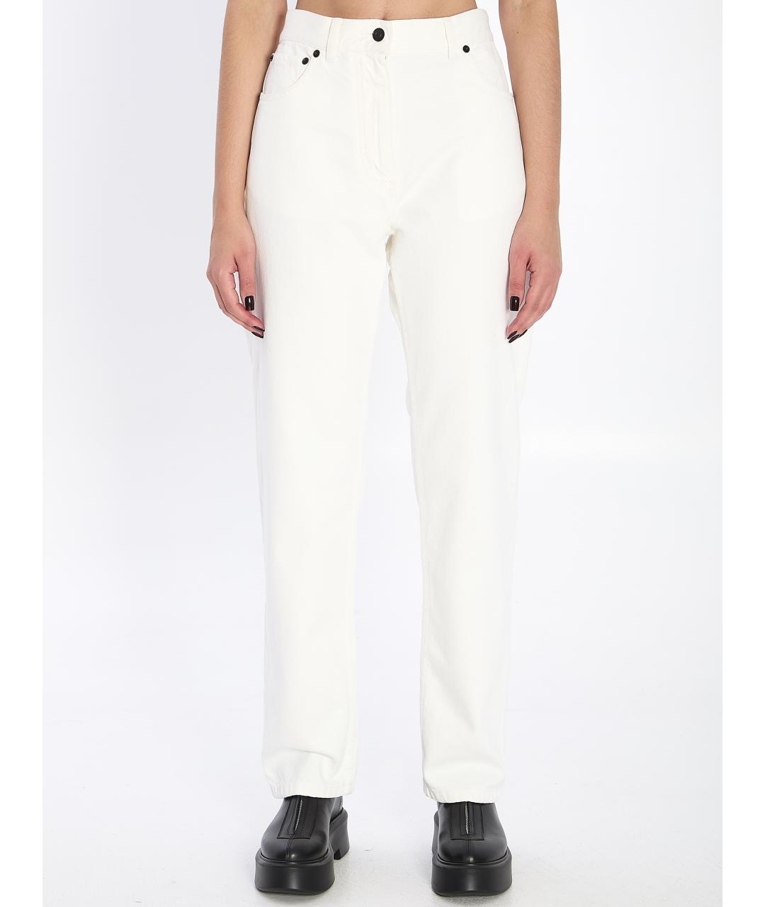 THE ROW Белые хлопковые прямые джинсы, фото 2