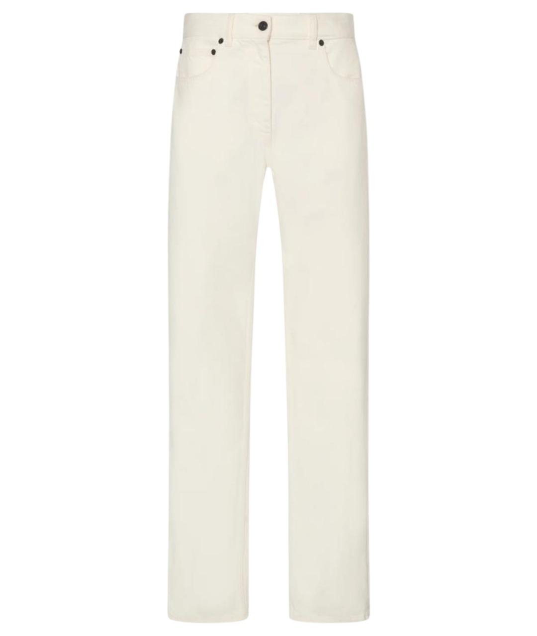 THE ROW Белые хлопковые прямые джинсы, фото 1