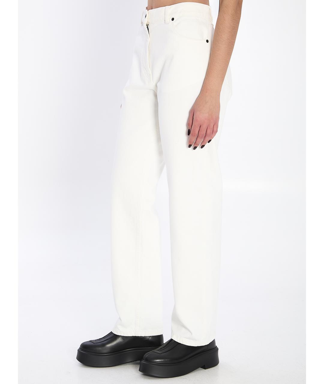 THE ROW Белые хлопковые прямые джинсы, фото 3