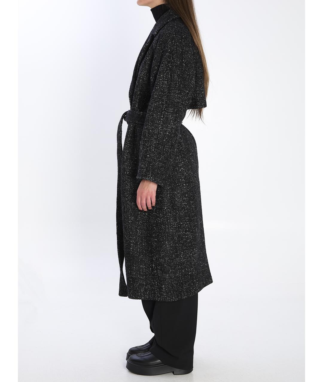 THE ROW Черное шерстяное пальто, фото 4