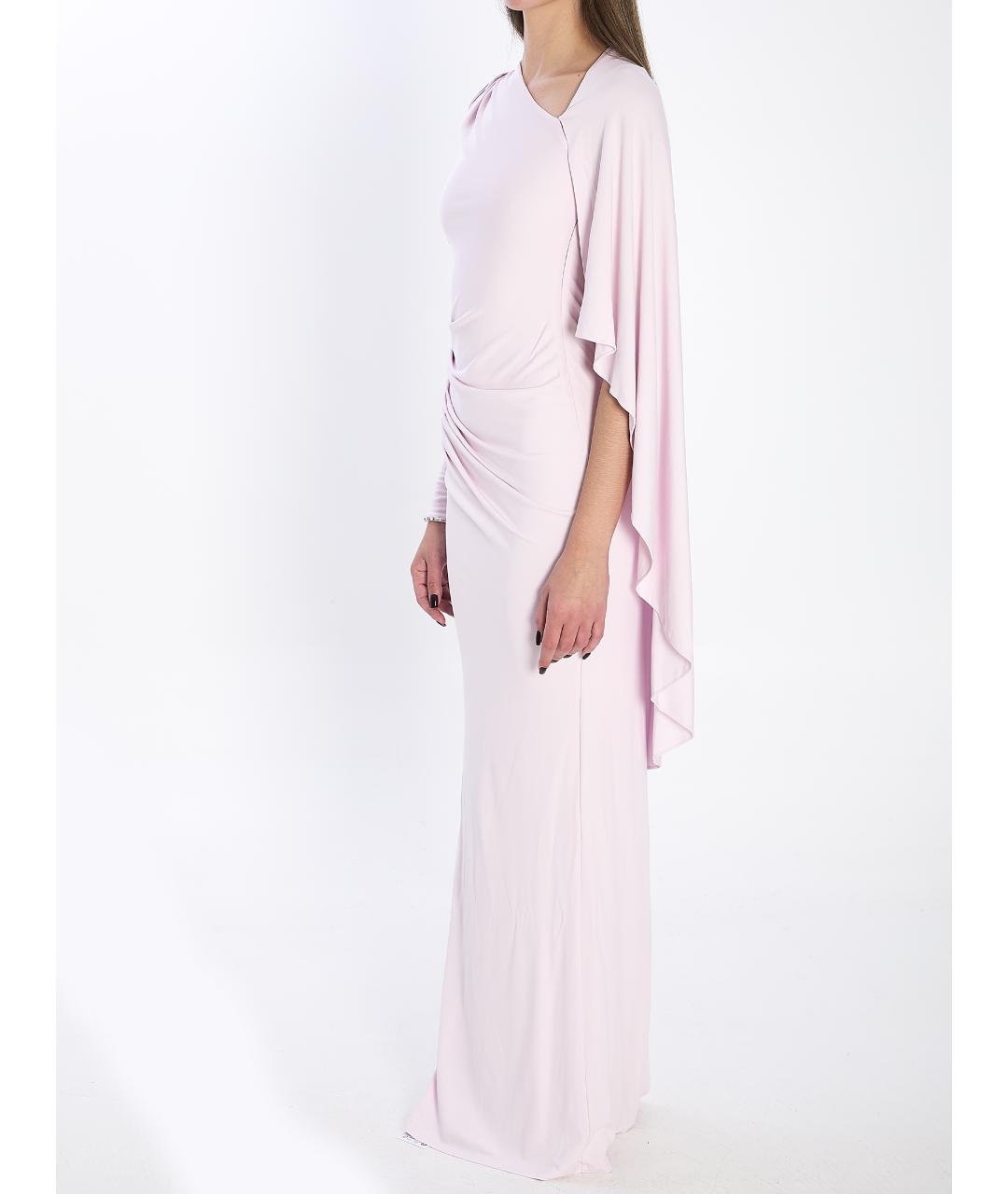 SELF-PORTRAIT Розовое вискозное вечернее платье, фото 2