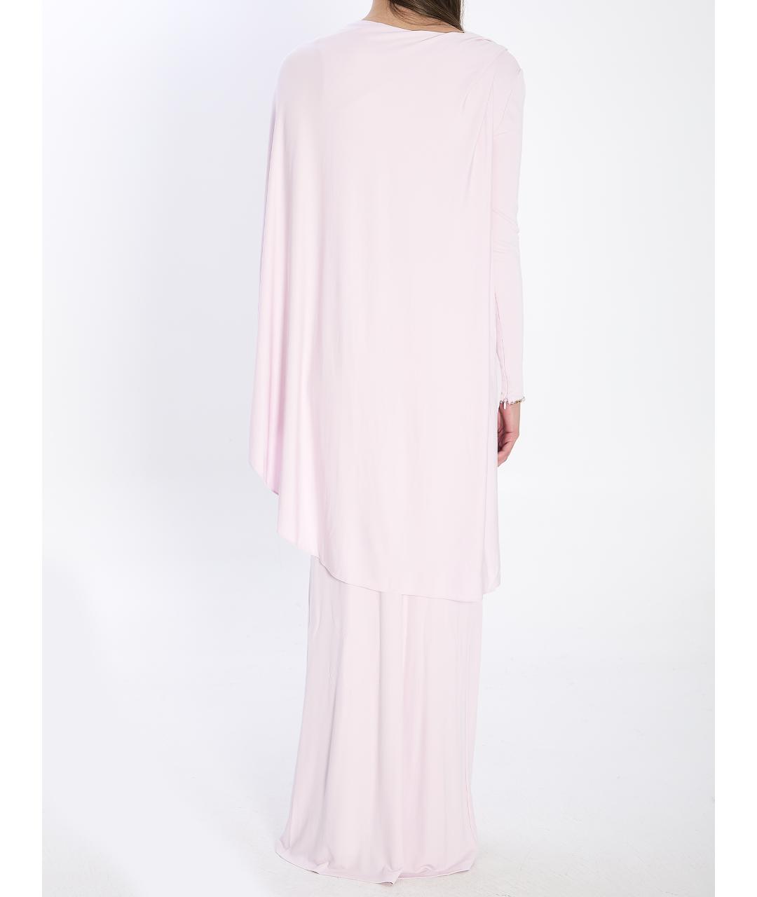 SELF-PORTRAIT Розовое вискозное вечернее платье, фото 4