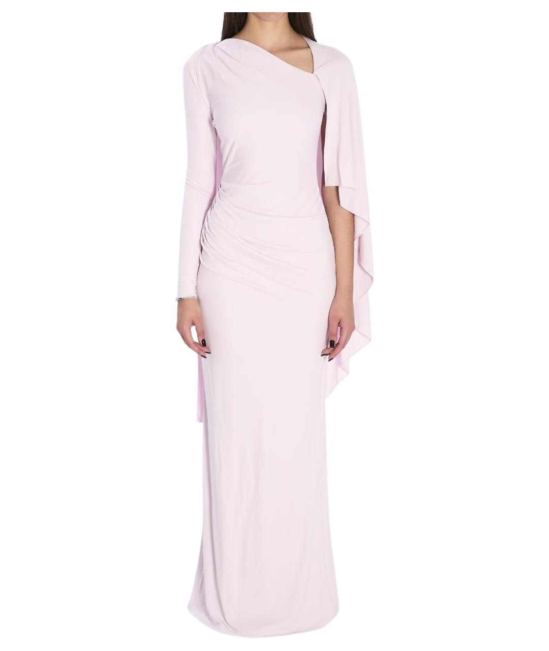 SELF-PORTRAIT Розовое вискозное вечернее платье, фото 1