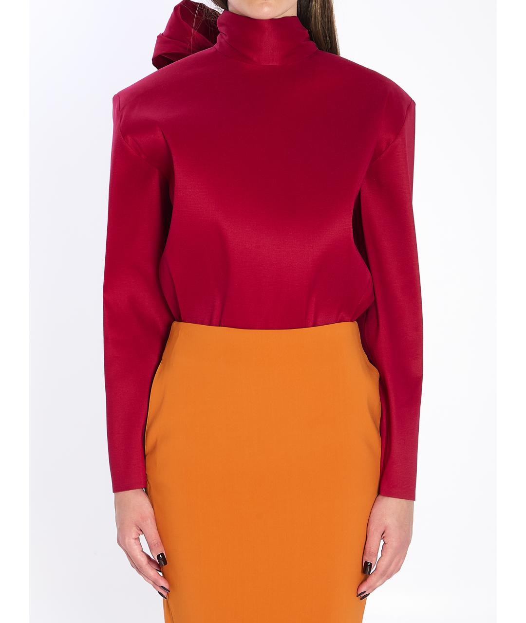 SAINT LAURENT Красная шелковая блузы, фото 1