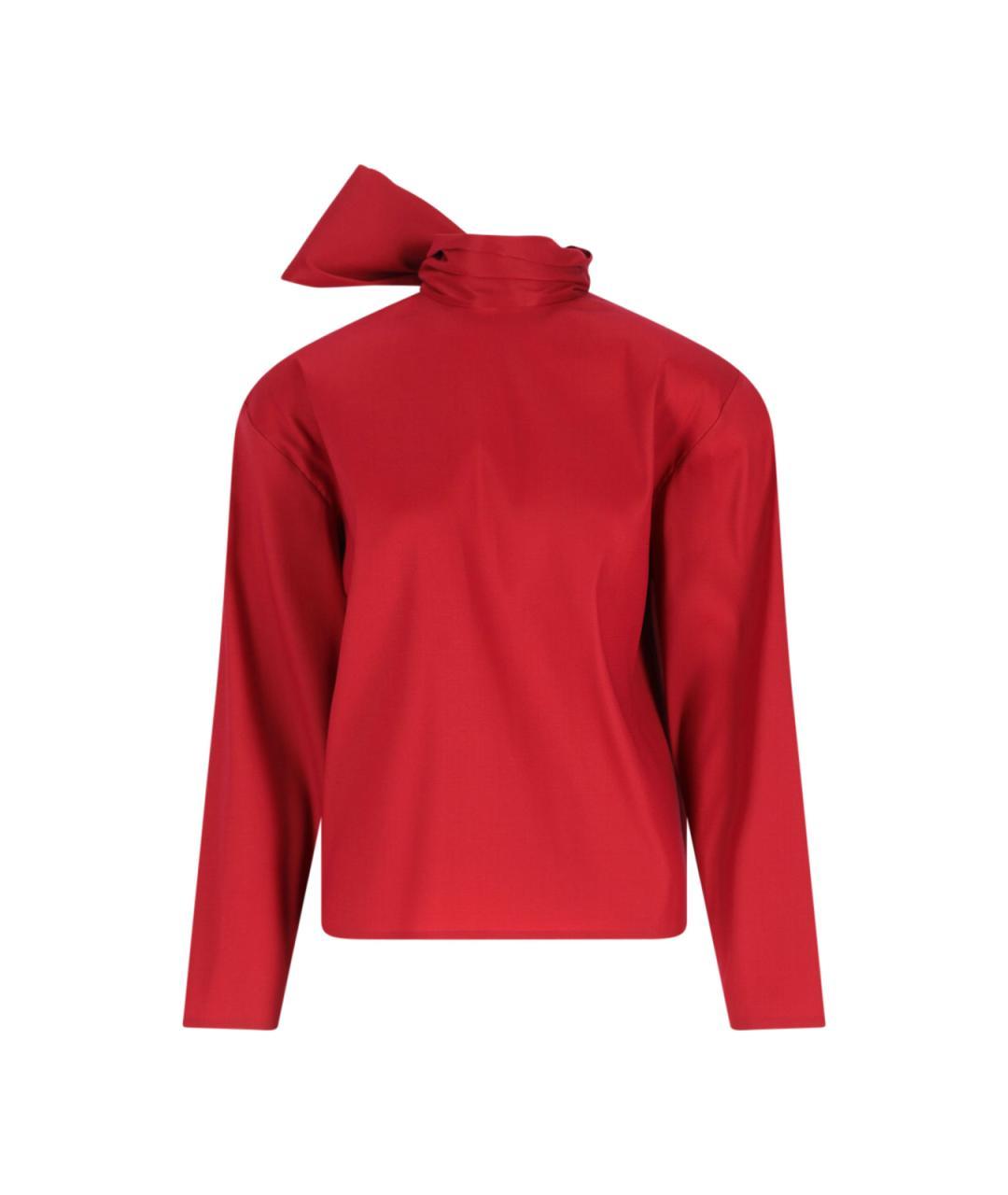 SAINT LAURENT Красная шелковая блузы, фото 5