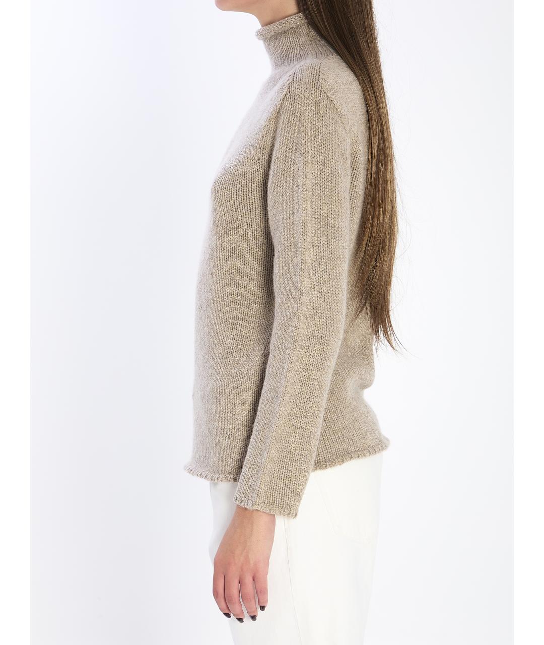 THE ROW Бежевый кашемировый джемпер / свитер, фото 4