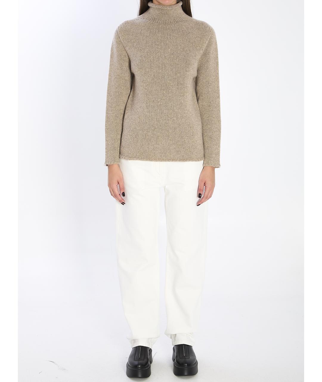 THE ROW Бежевый кашемировый джемпер / свитер, фото 6