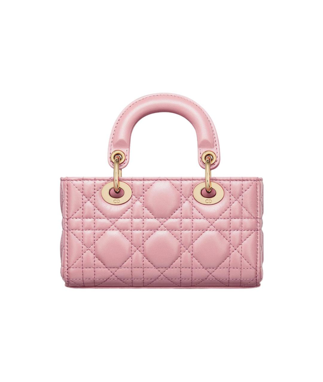 CHRISTIAN DIOR Розовая кожаная сумка через плечо, фото 5