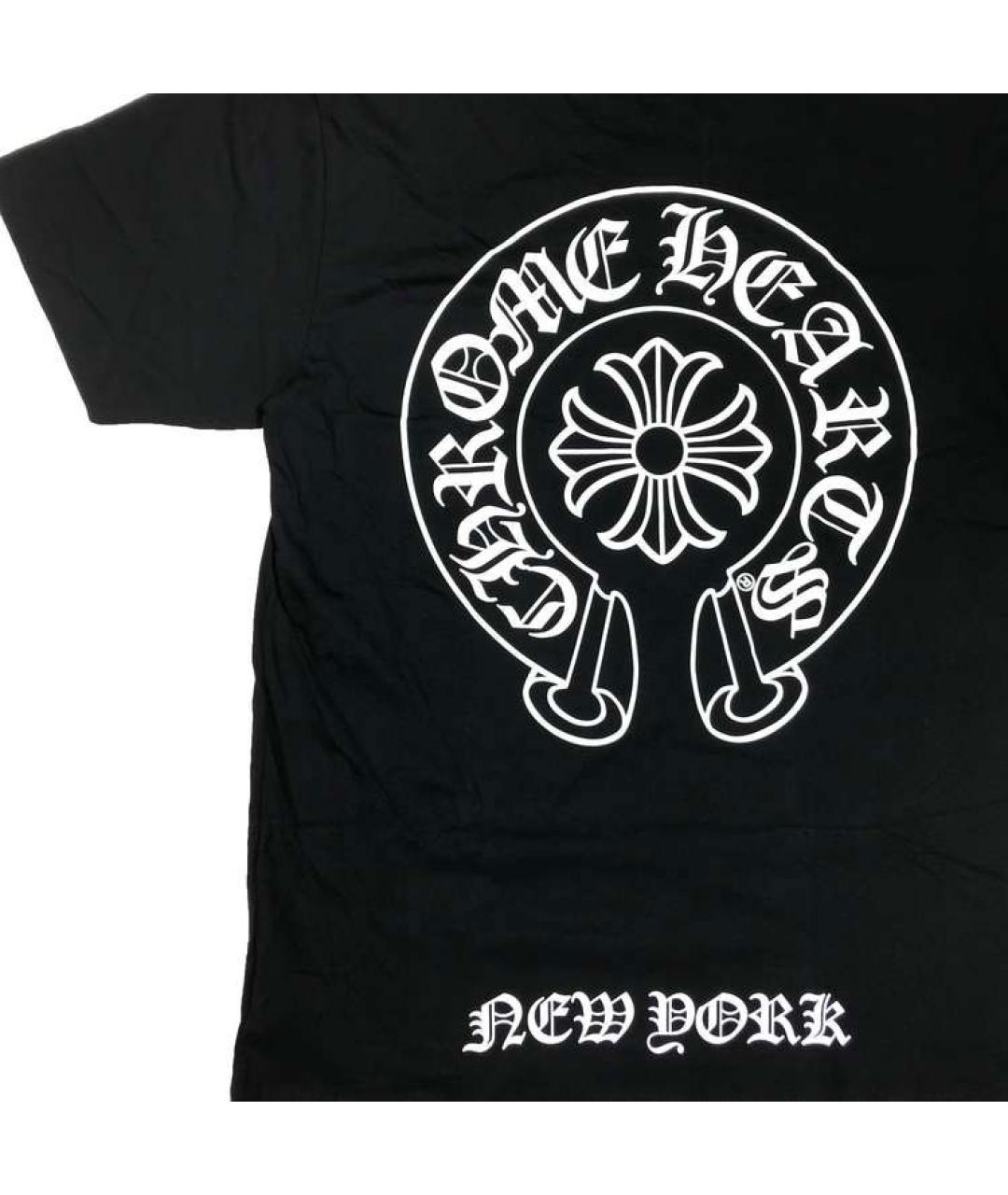 CHROME HEARTS Черная хлопковая футболка, фото 8