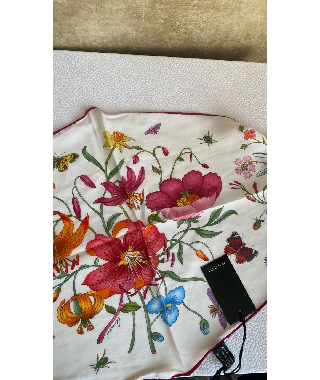 GUCCI Мульти шелковый шарф, фото 8