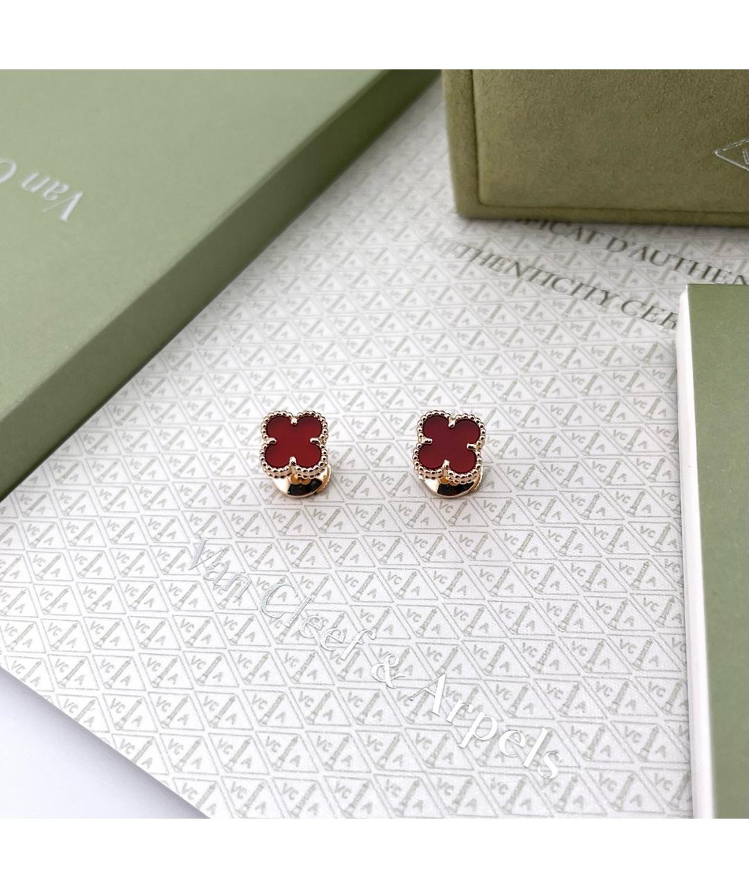 VAN CLEEF & ARPELS Красные серьги из розового золота, фото 2