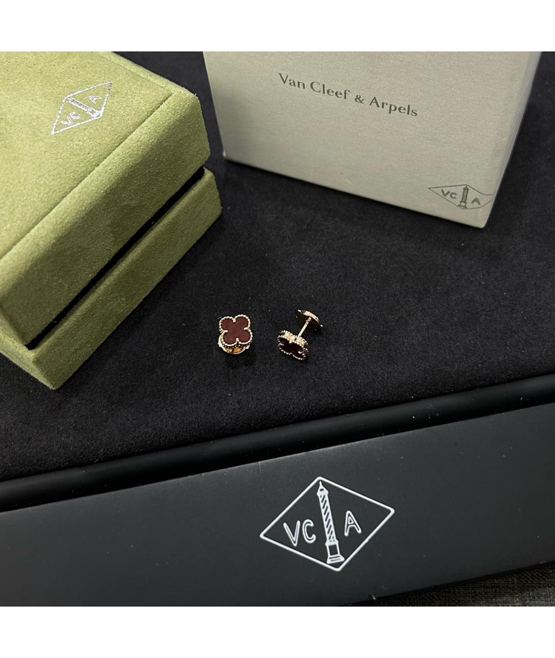VAN CLEEF & ARPELS Красные серьги из розового золота, фото 5