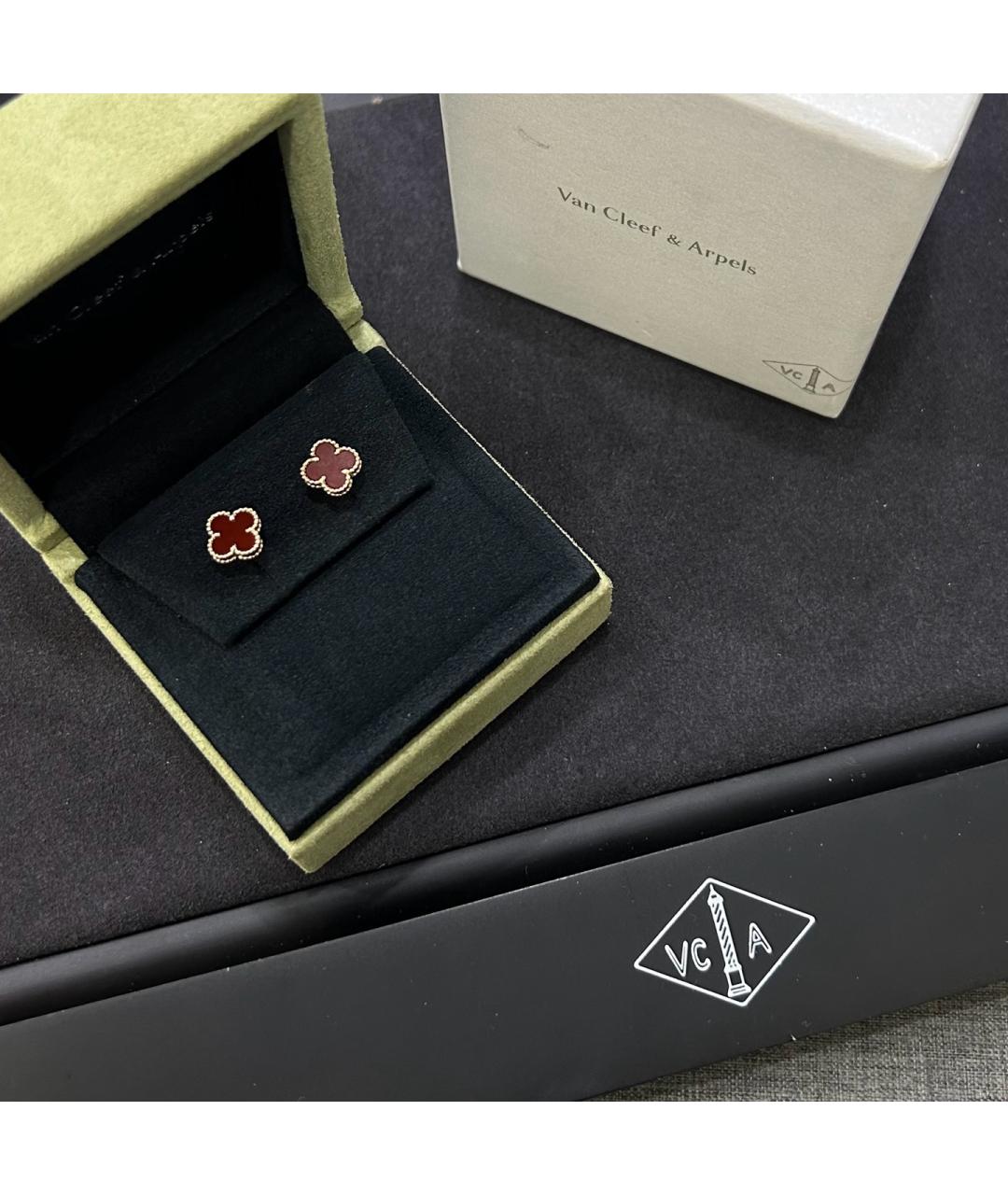 VAN CLEEF & ARPELS Красные серьги из розового золота, фото 4