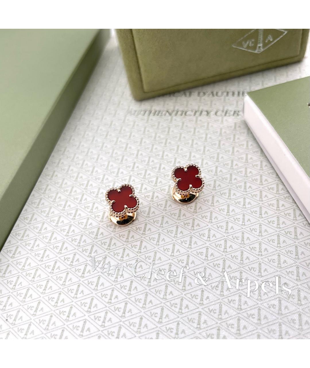VAN CLEEF & ARPELS Красные серьги из розового золота, фото 6