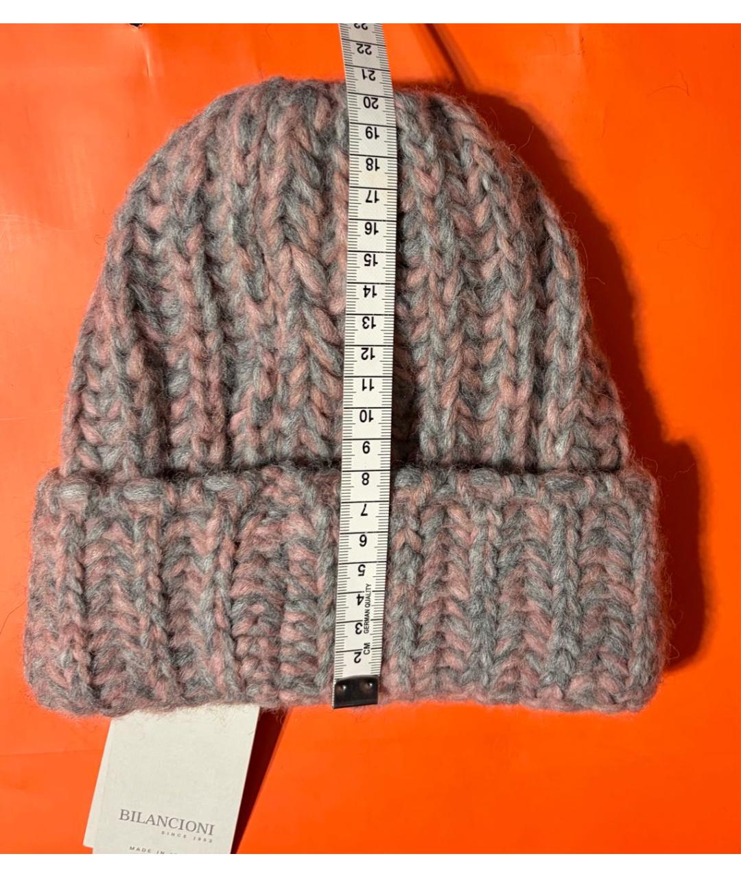 BILANCIONI Розовая шерстяная шапка, фото 7