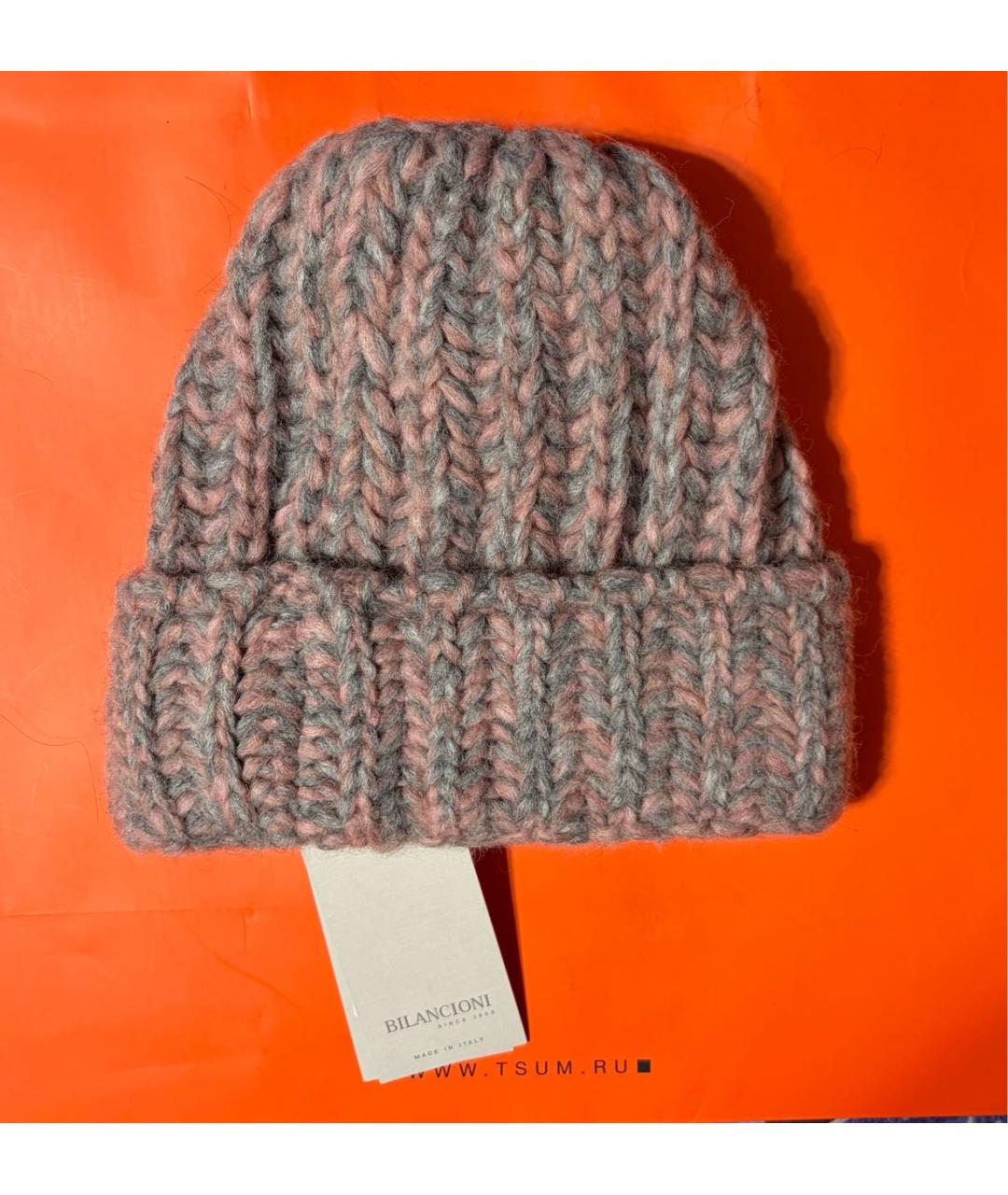 BILANCIONI Розовая шерстяная шапка, фото 3