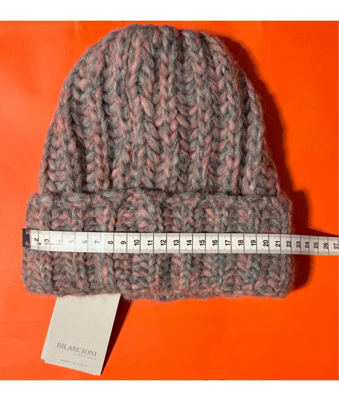 BILANCIONI Розовая шерстяная шапка, фото 6