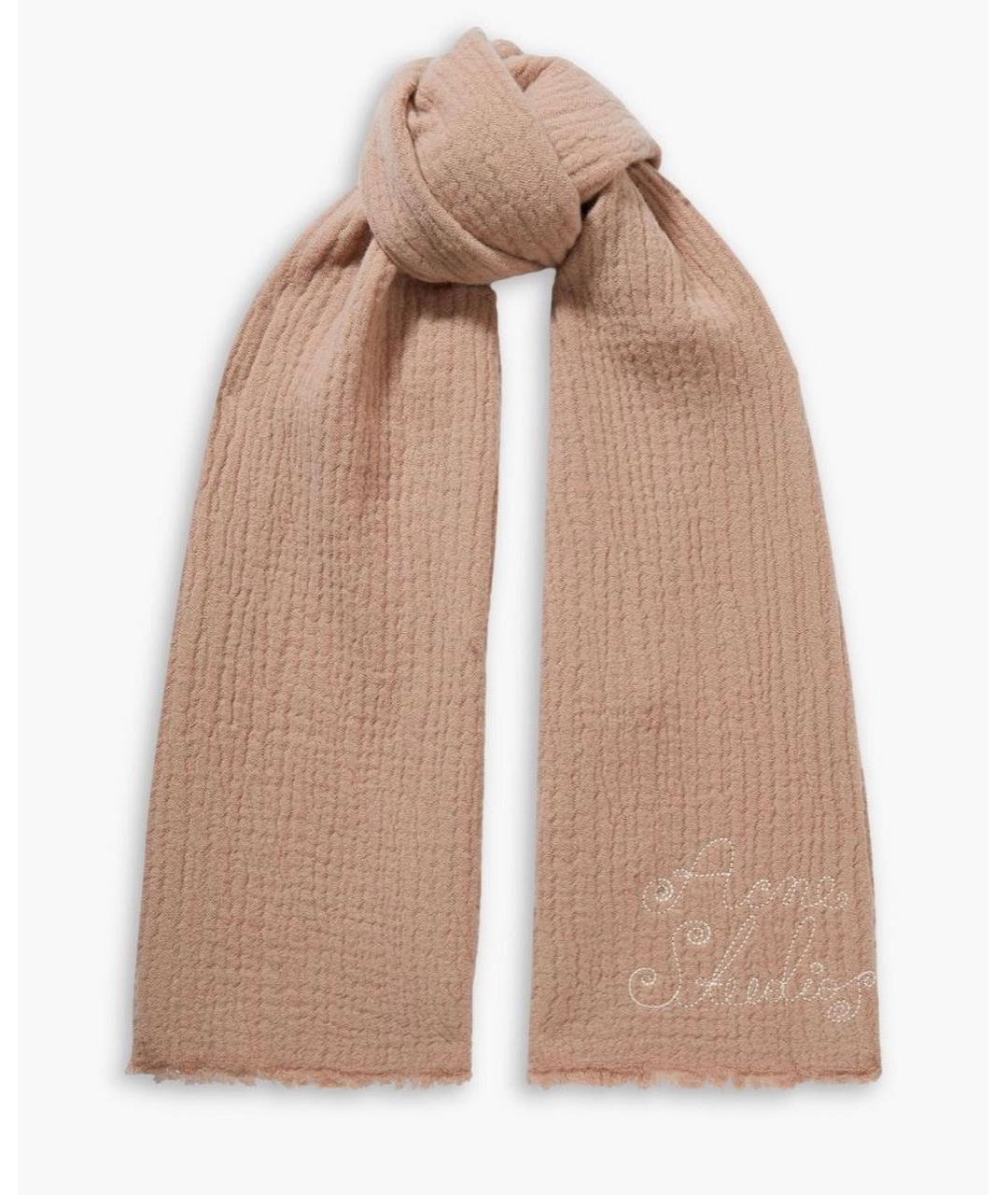 ACNE STUDIOS Розовый шерстяной шарф, фото 9