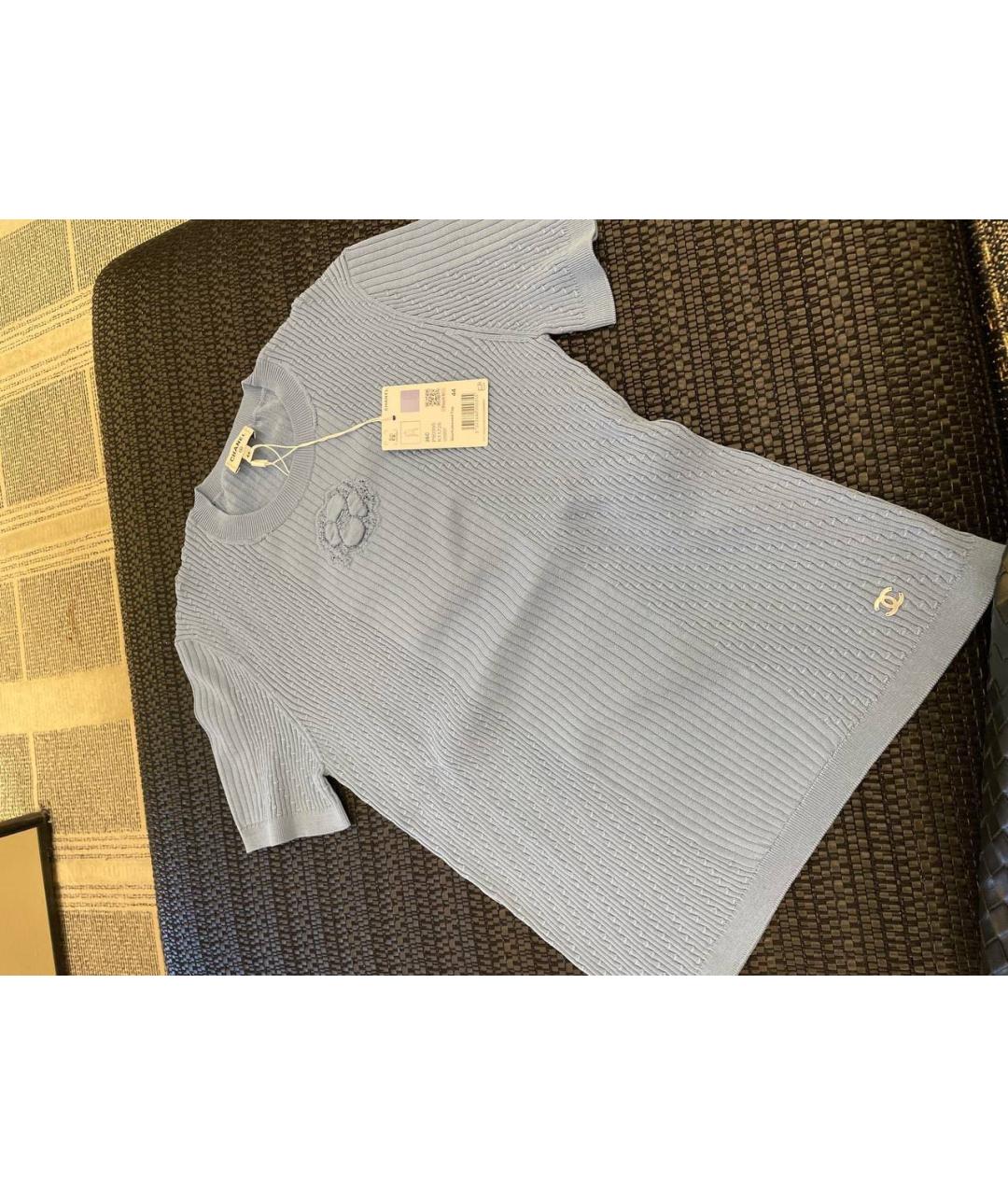 CHANEL Голубая футболка, фото 1