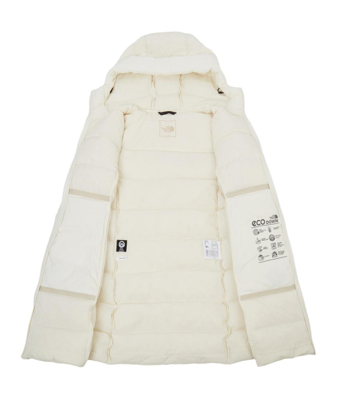 THE NORTH FACE Белый полиамидовый пуховик, фото 3